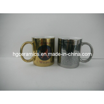11oz Gold, Silver Sublimation Mugs, 11oz Sublimation Metallic Mug